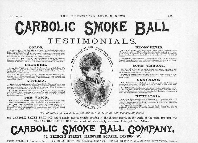 Carlill v/s Carbolic Smoke Ball Company