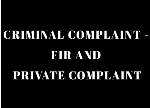 private complaint before magistrate format