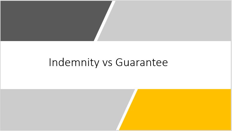 contract of indemnity and guarantee notes